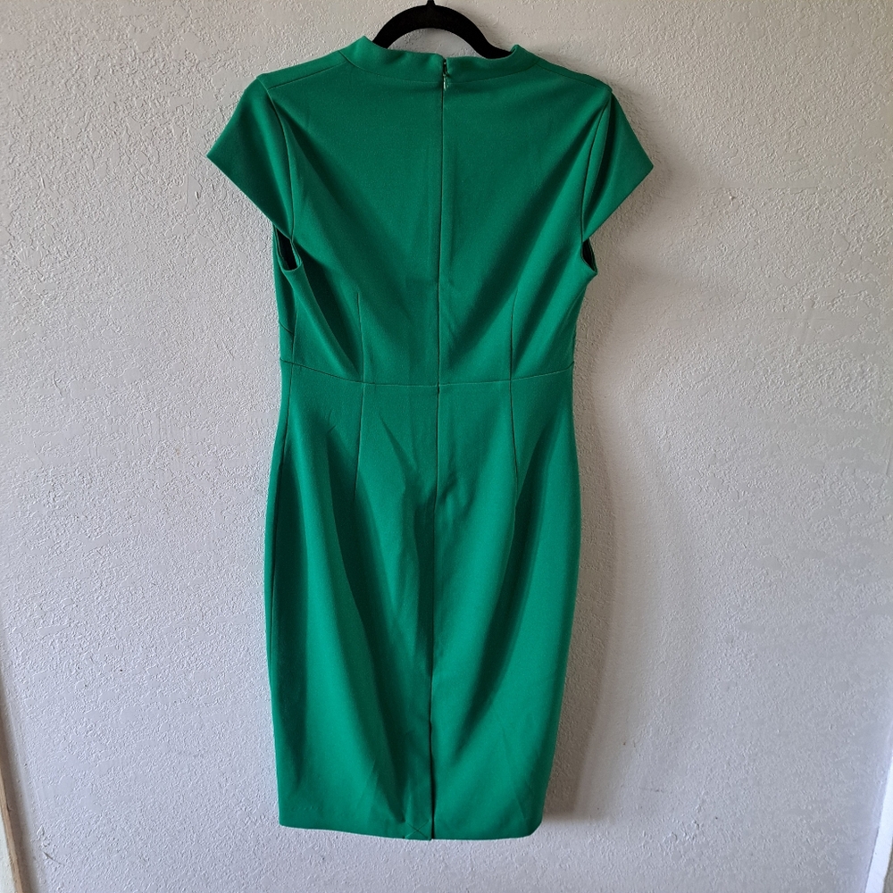 Calvin Klein Green V- Neck Sheath Dress - Picture 5 of 6